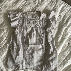 lucky brand striped blouse